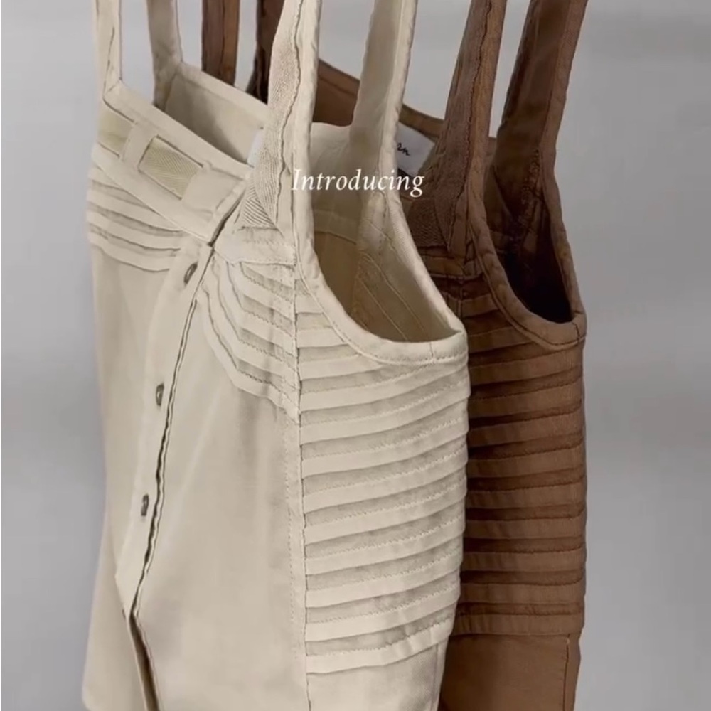 Rowan Square-Neck Irene Tank Top in Cream
